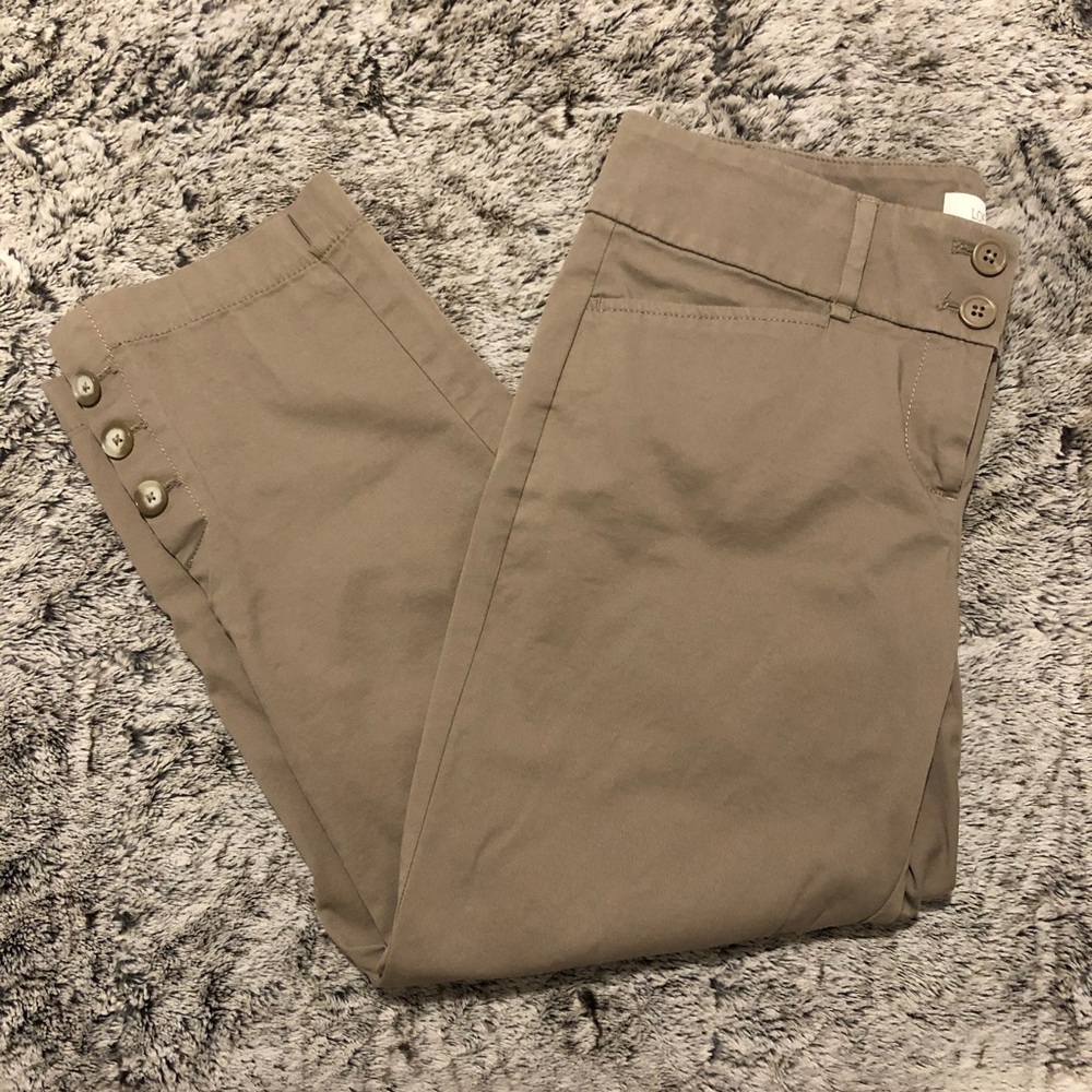 Tan loft crop pants